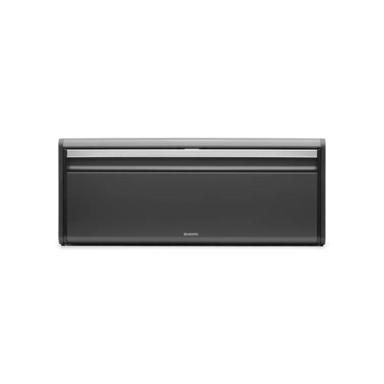 Brabantia Fall Front Bread Box, Matte Steel Fingerprint Proof