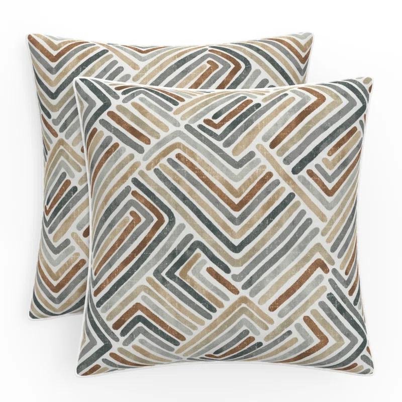 Pillow Perfect Geometric Indoor/Outdoor Accent Throw Pillow | Wayfair
