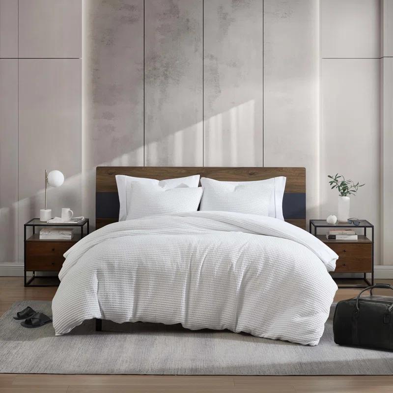 Kenneth Cole Kenneth Cole Solid Waffle Reversible Comforter Set