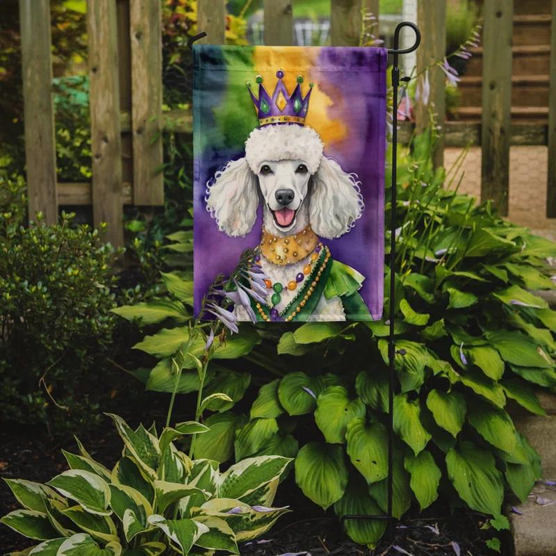 Caroline's Treasures Double Sided 15.5'' H x 11.25'' W Polyester Mardi Gras Garden Flag