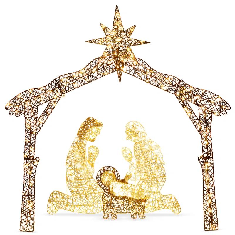 The Holiday Aisle® Christmas Nativity Scene Yard Decoration Light Display