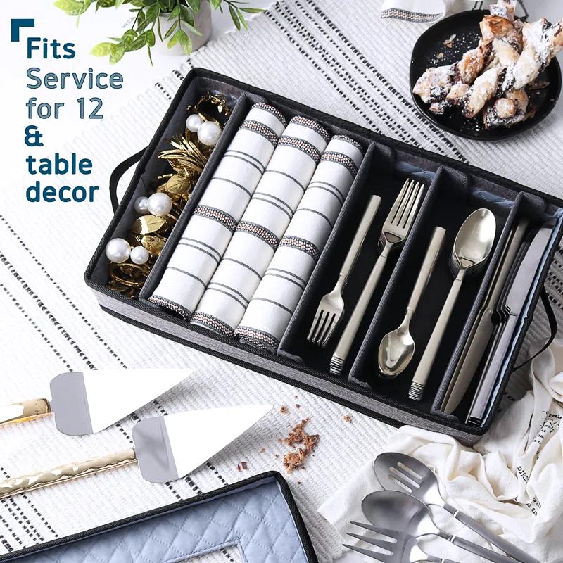 Fabric Dinnerware Storage Set