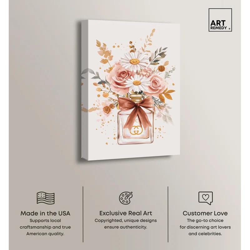Art Remedy Cute Flowers Perfume Canvas Coquette Trendy Art by Art Remedy