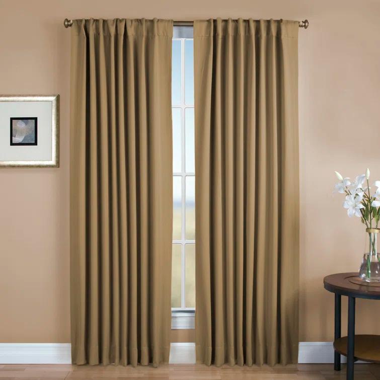 Ardelle Pure Blackout Premium Woven Yarns in a Thermal Rod Pocket w/ Backtabs Curtain Panel