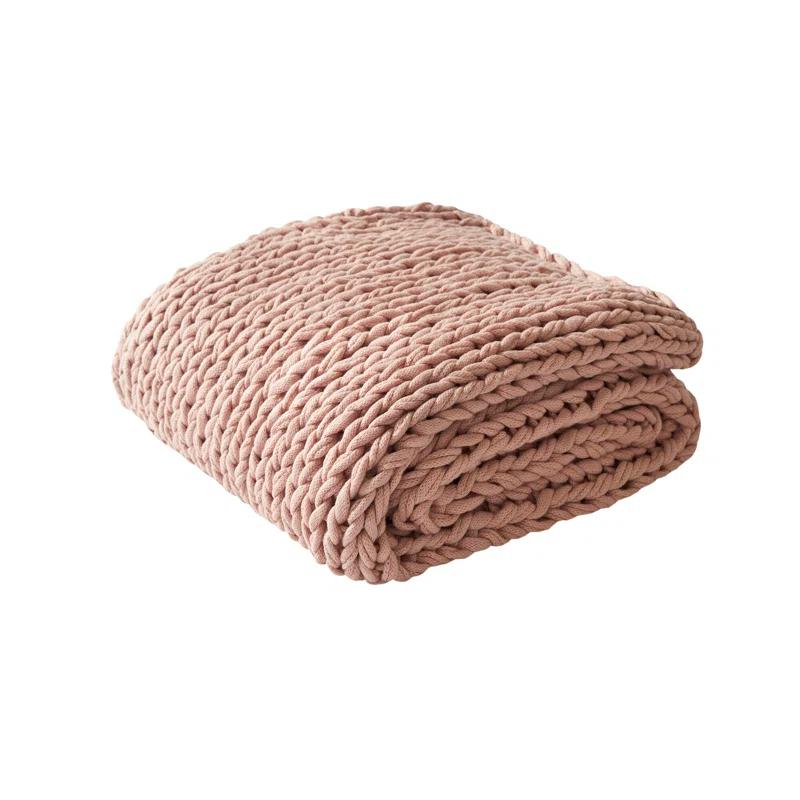 Kelly Clarkson Home Madison Hand Made Chunky Double Knit Throw Blanket