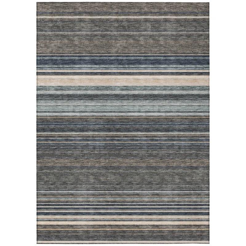 Chayden Washable Striped Indoor / Outdoor Rug
