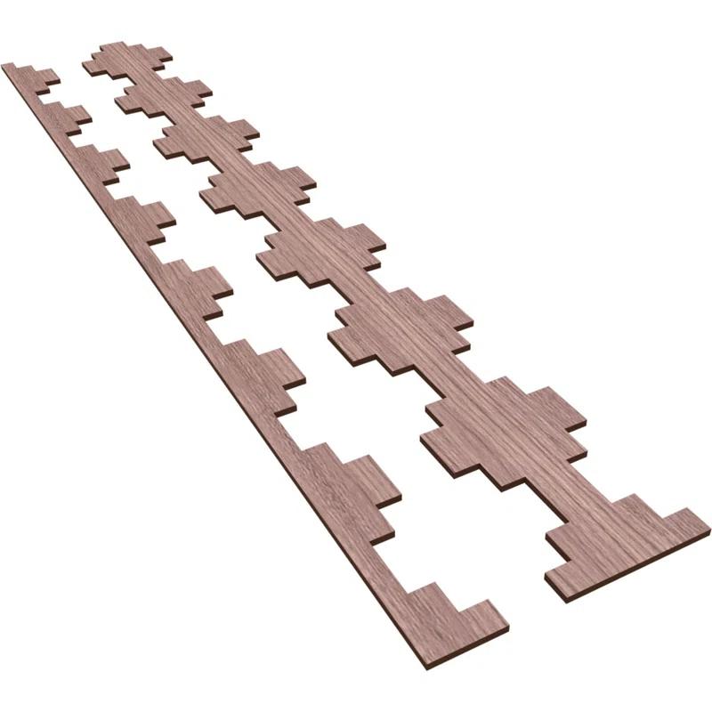 Ekena Millwork Gypsum Adjustable Wood Decorative Slat Wall Panel Kit