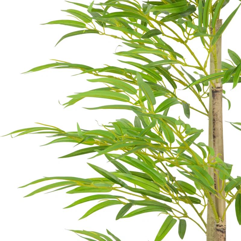 Northlight Seasonal 47" Green and Brown Potted Two Tone Artificial Bamboo Plant