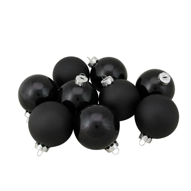Glass Christmas Ball Ornament (Set of 9)