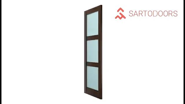 SARTODOORS Lucia Frosted Glass Sliding Closet Doors