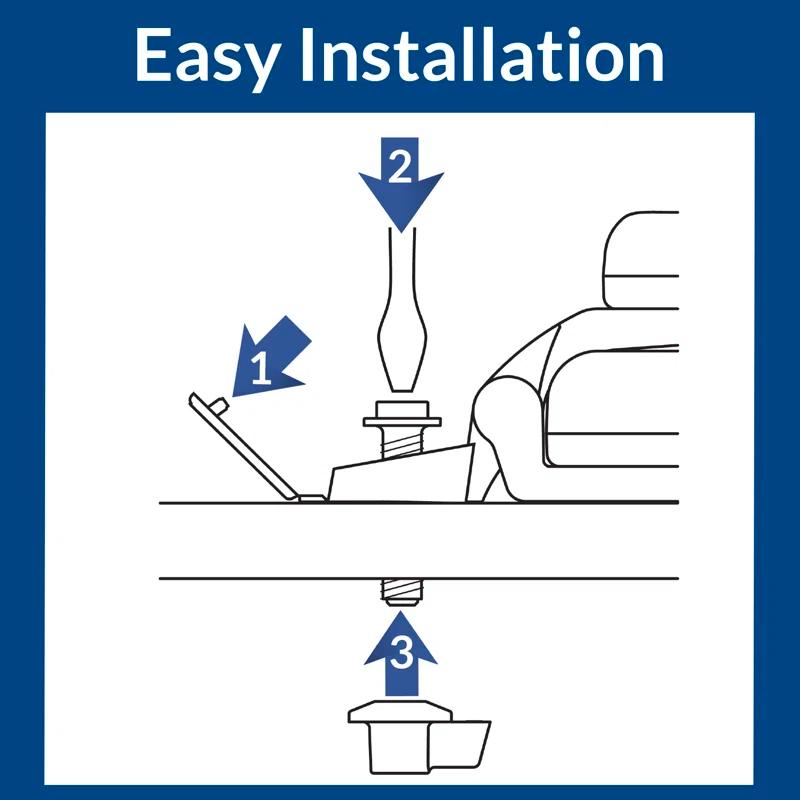 Bemis 7B1950 000 BEMIS 1950 Commercial Heavy Duty Open Front Toilet Seat with Cover, ELONGATED, Plastic, White