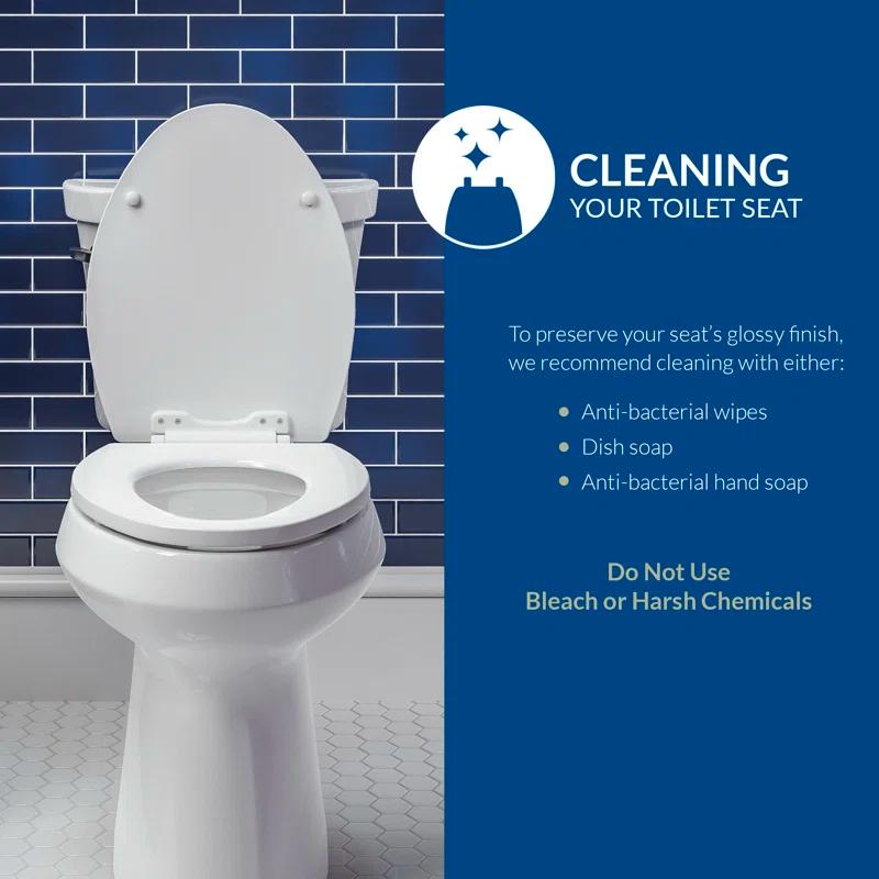 Mayfair by Bemis 7M844BN 000 Mayfair 44CP Featuring STAY-TITE Seat Fastening System & Hinges, ROUND, White