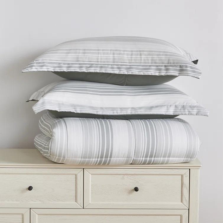 FreshFolds Reversible Microfiber Comforter Set with Shams