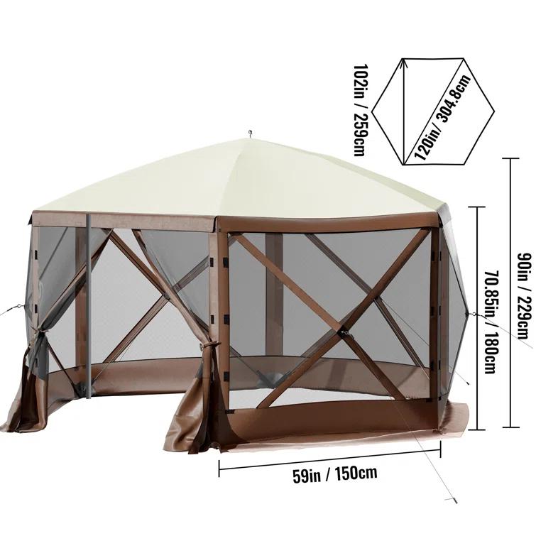 VEVOR Pop-up Camping Gazebo Screen Tent