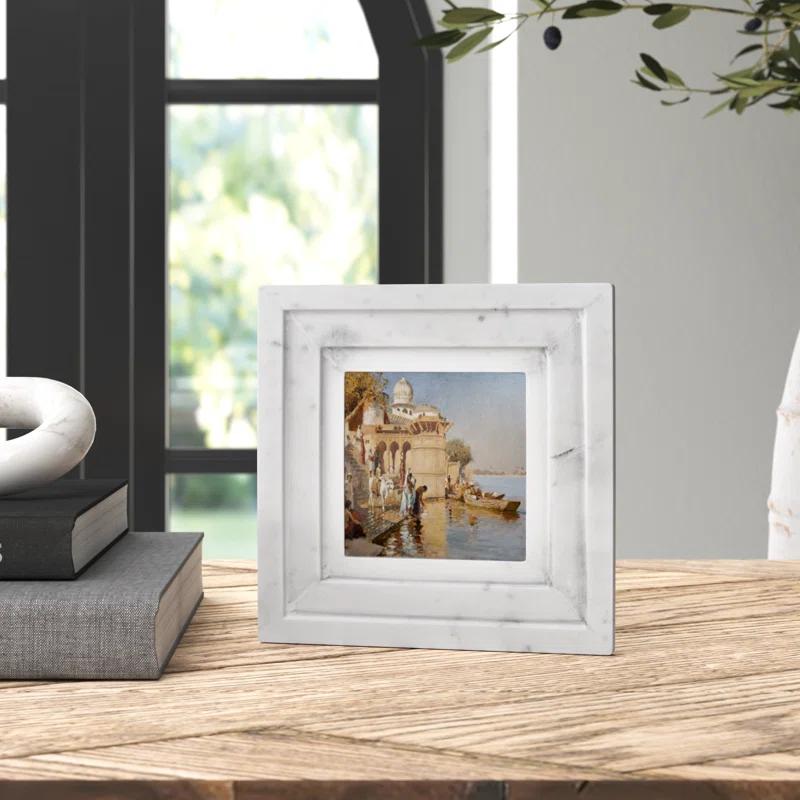 Barrona White Marble Marble Picture Frame