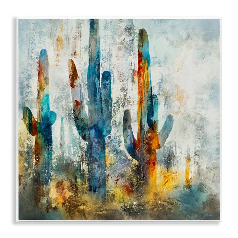 Stupell Industries Abstract Cacti Silhouettes Vibrant Succulent Colors by Scott Brems - Graphic Art Print