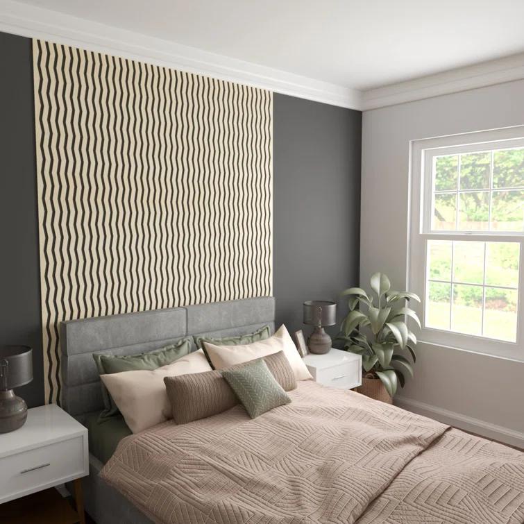 Ekena Millwork Eastport Adjustable Wood Decorative Slat Wall Panel Kit