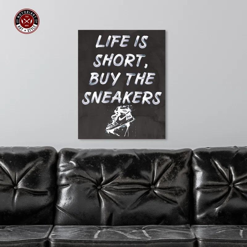 Notori Art Notoriart Buy The Sneakers Framed Sneaker 1 Piece Canvas Wall Art