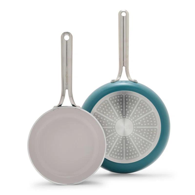GreenPan GreenPan Nova 8in and 10in 2 Piece Frying Pan Skillet Set, Healthy Ceramic Nonstick, PFAS-Free, Induction Suitable, Dishwasher and Oven Safe