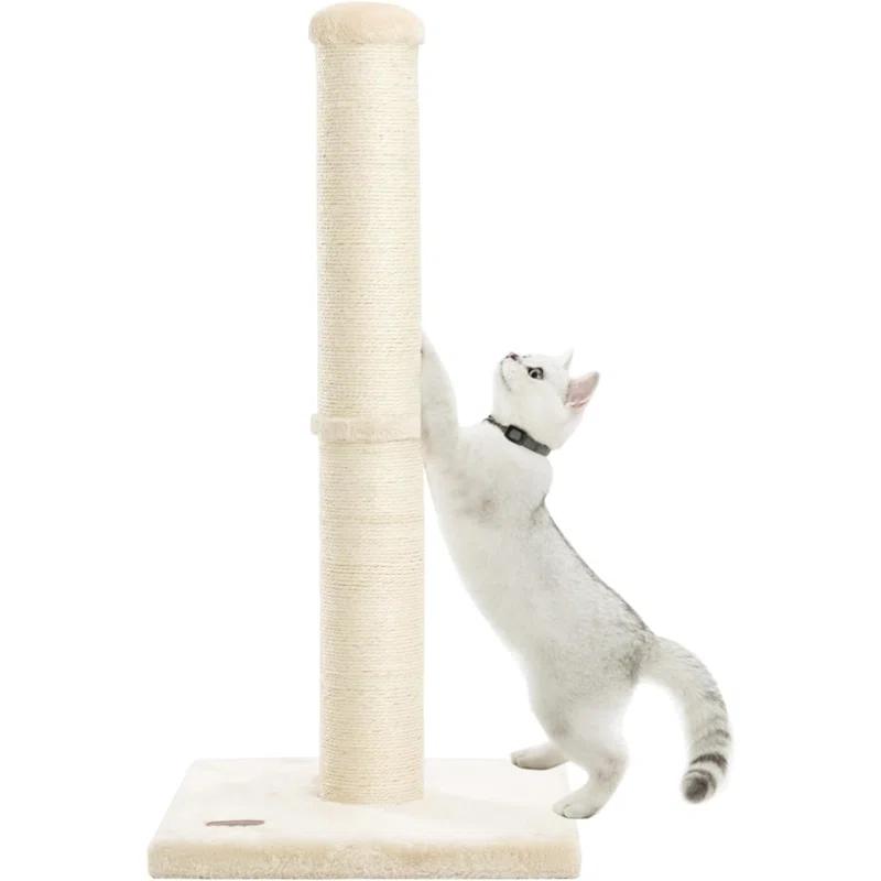 Tucker Murphy Pet™ 34Inch Cat Scratching Post With Natural Sisal Rope 4.3Inch Large Diameter Scratcher Post Tree For Indoor Cats