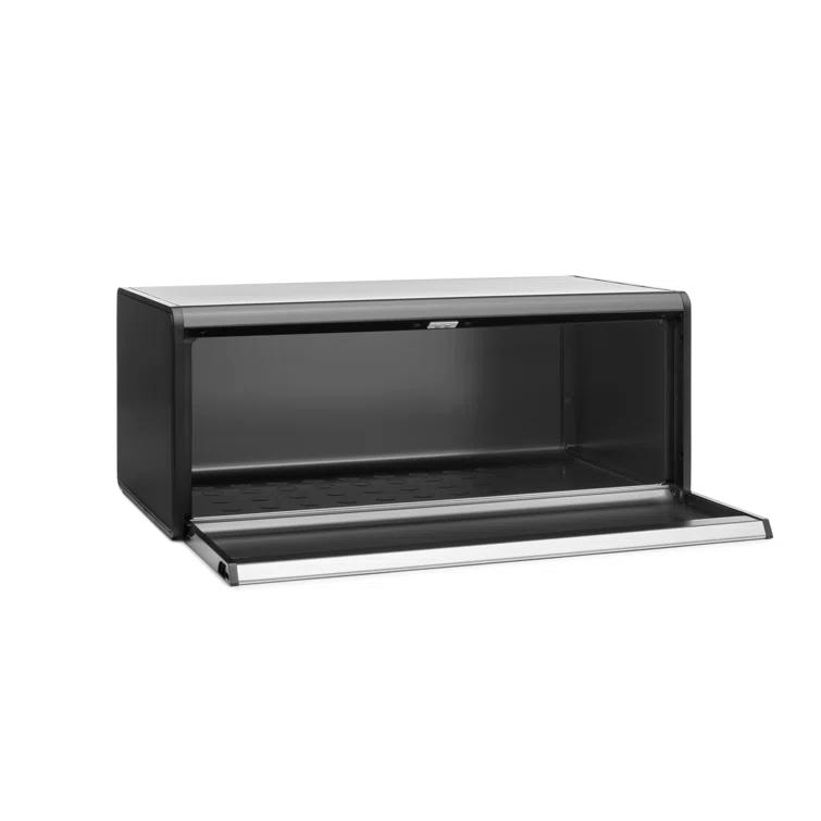 Brabantia Fall Front Bread Box, Matte Steel Fingerprint Proof