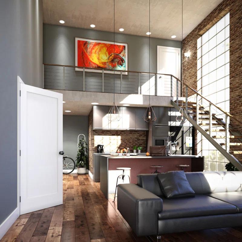 EightDoors 80'' Solid Wood Paneled Slab Door