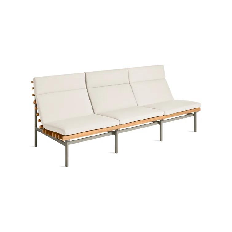 Perch 88'' Wide Powder Coated Aluminum Patio Sofa with Cushions