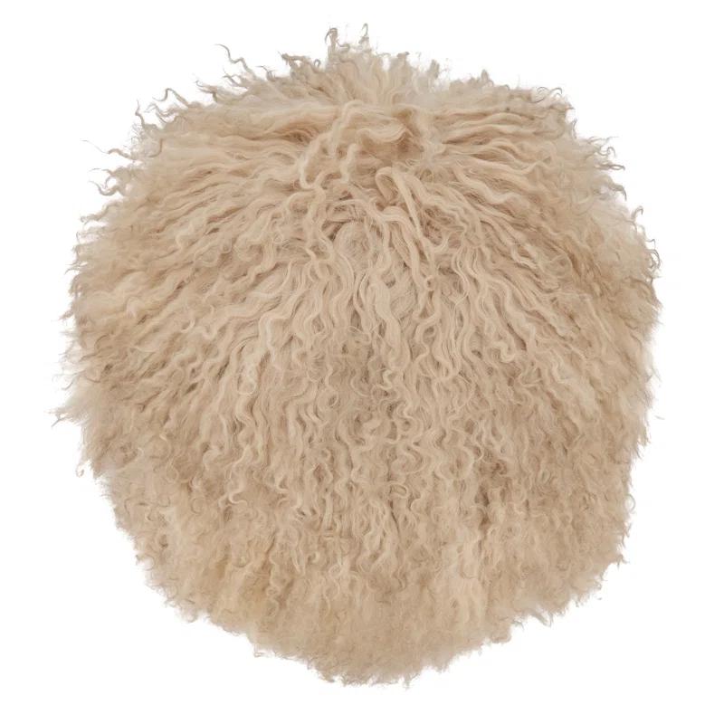 Saro Mongolian Lamb Pillows Throw Pillow