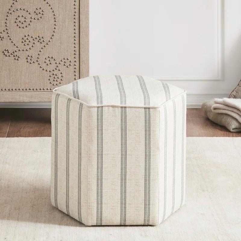 Martha Stewart Martha Stewart Ellen Striped Upholstered Ottoman