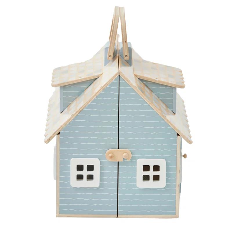 Teamson Kids Olivia's Little World Quaint Portable Doll Cottage + Accessories for 3.5" Dolls