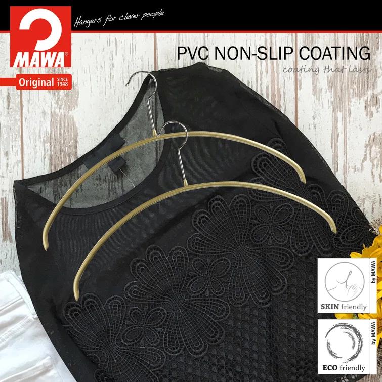 Mawa Metal Non-Slip Standard Hanger for Dress/Shirt/Sweater (Set of 10)