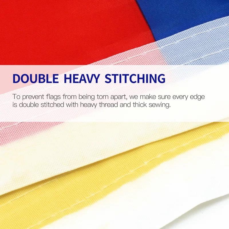 ANLEY USA Pleated Fan Flag, 1.5x3 ft American US Bunting Flag (Set of 2)
