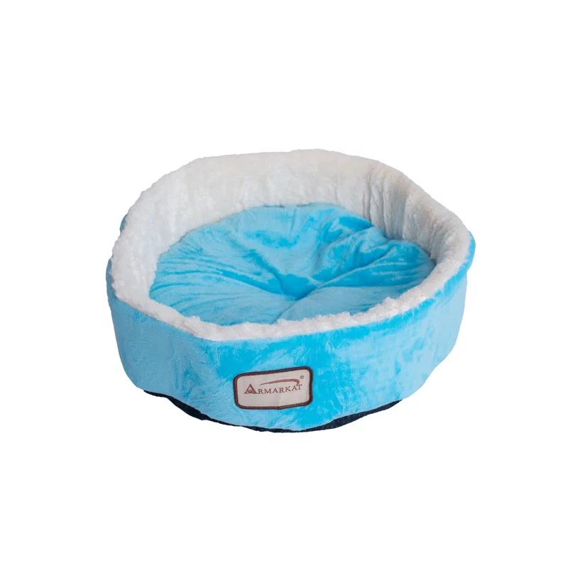 Armarkat Cat Bed Velvet Bolster Pet Bed