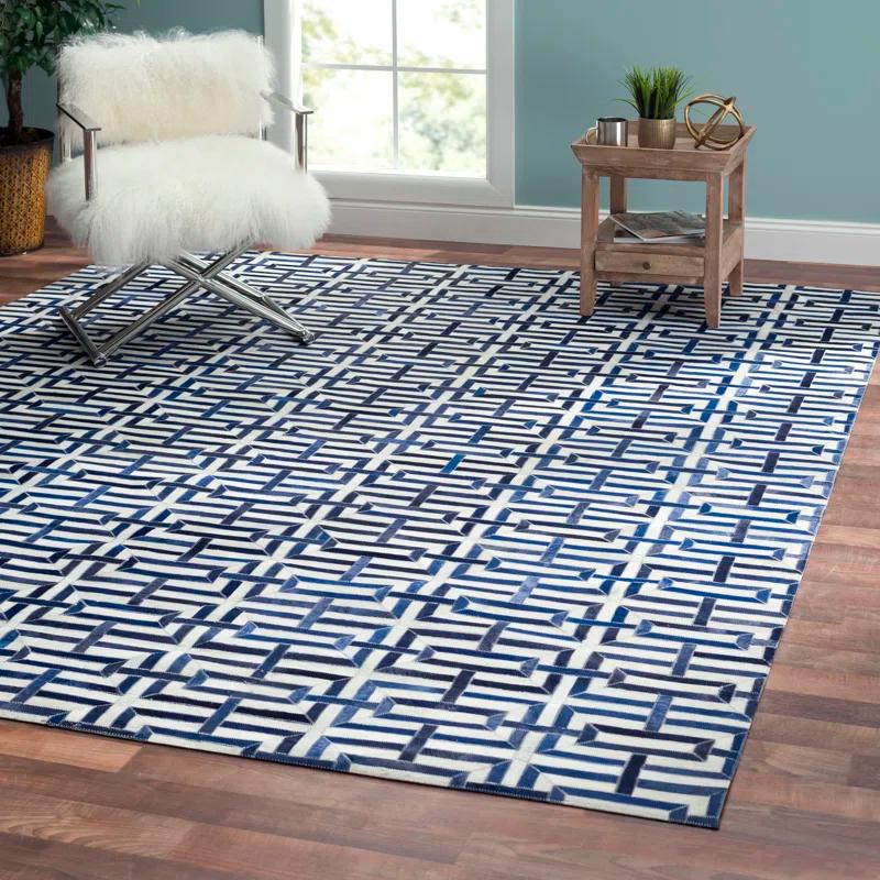 Pasargad Cowhide Geometric Rug