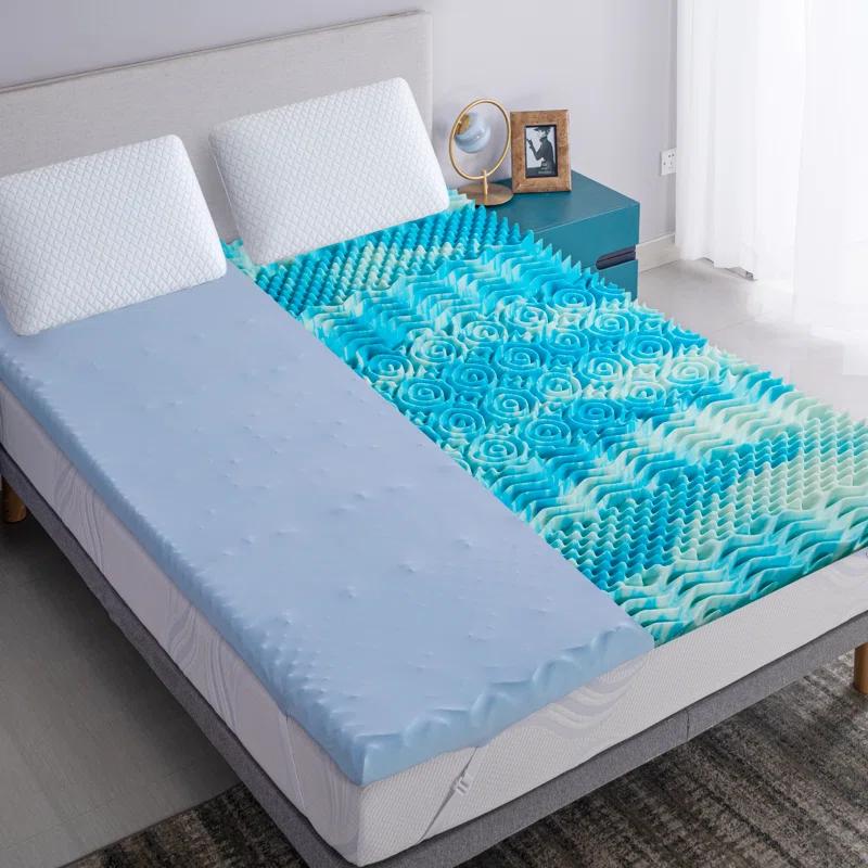 Hangzhou Tomu E-Commerce Co., Ltd. Cooling Touched Reversible 2" Gel Memory Foam Mattress Topper