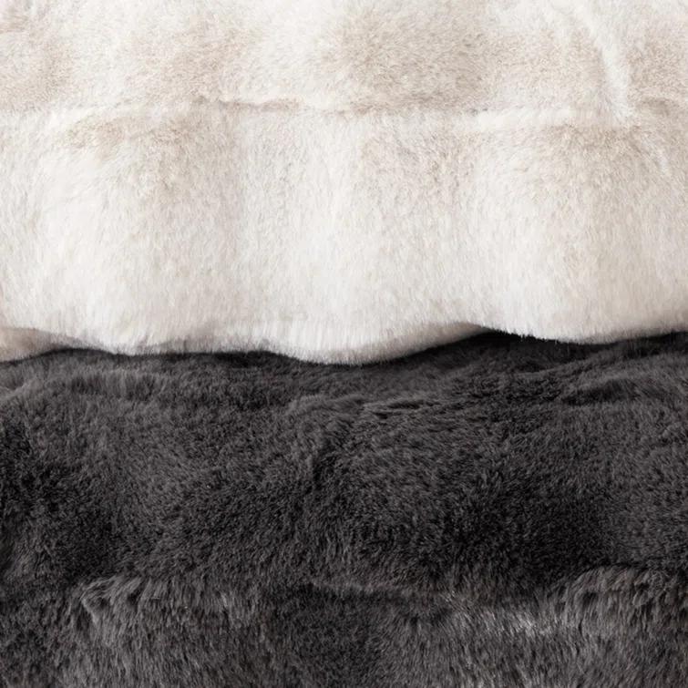 Madison Park Vivienne Faux Fur Throw