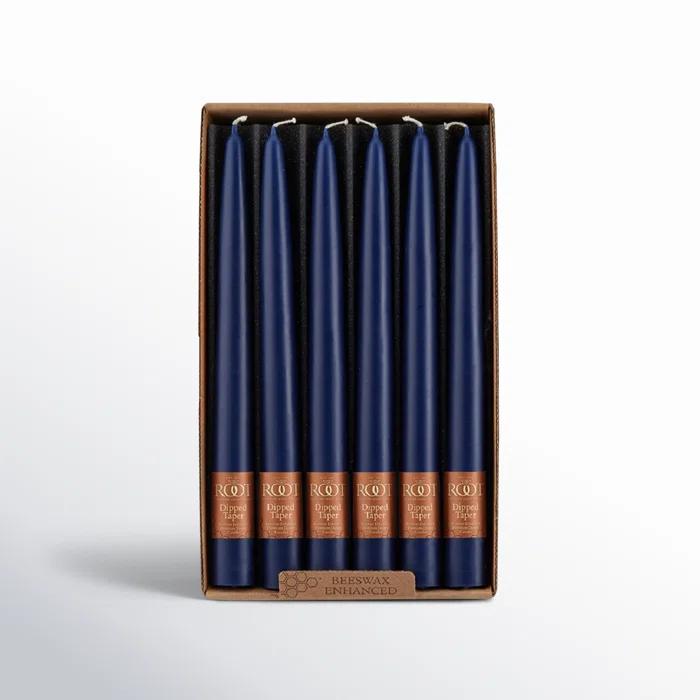 12 Piece Unscented Taper Candle Set (Set of 12)