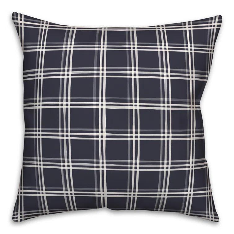 Designs Direct Creative Group Plaid Indoor/Outdoor Reversible Throw Pillow