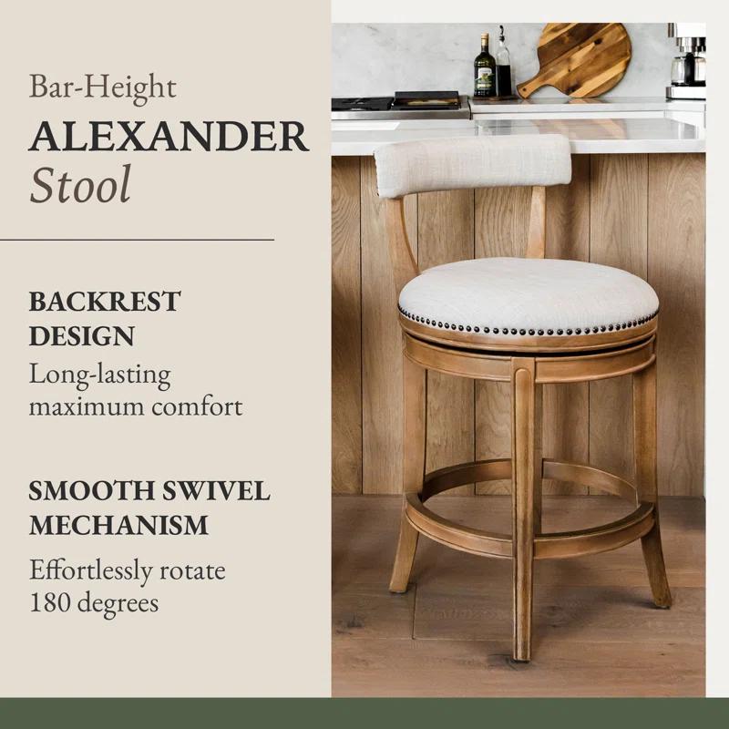 Maven Lane Maven Lane Alexander Stool with Fabric Upholstery