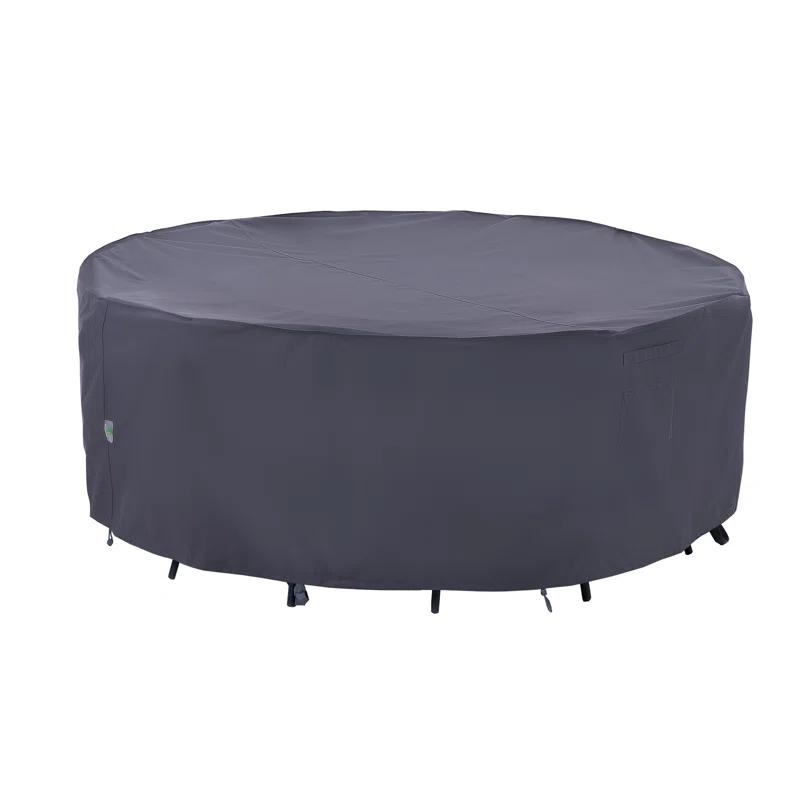 F&J Outdoors Premium Waterproof Outdoor Patio Round Table Cover: Latest Rip-Stop Fabric, 3-Year Warranty