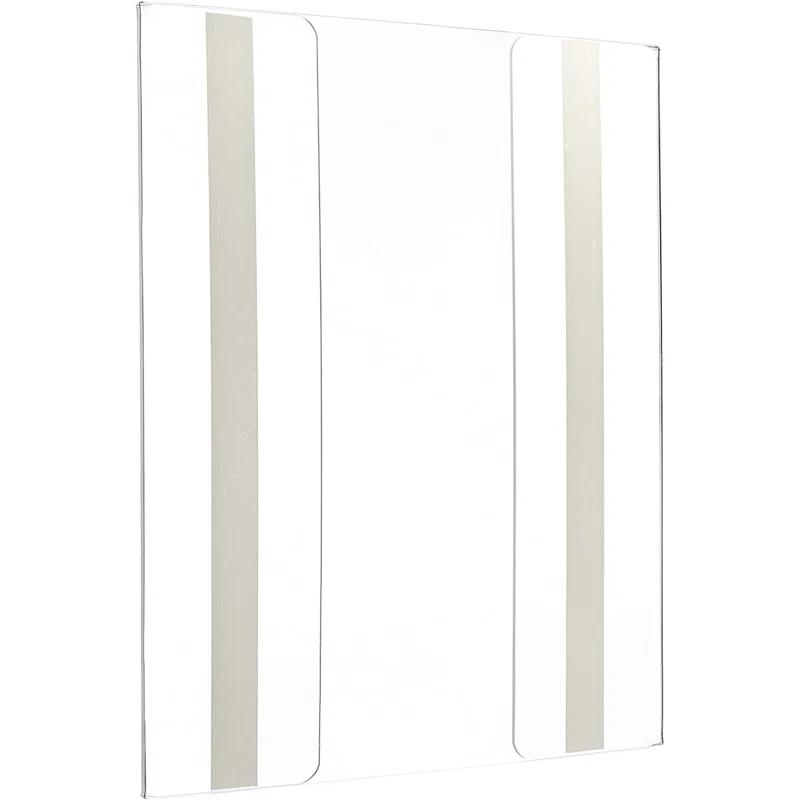 AdirOffice Clear Wall Mount Side-Loading Acrylic Sign Holder (Set of 12)