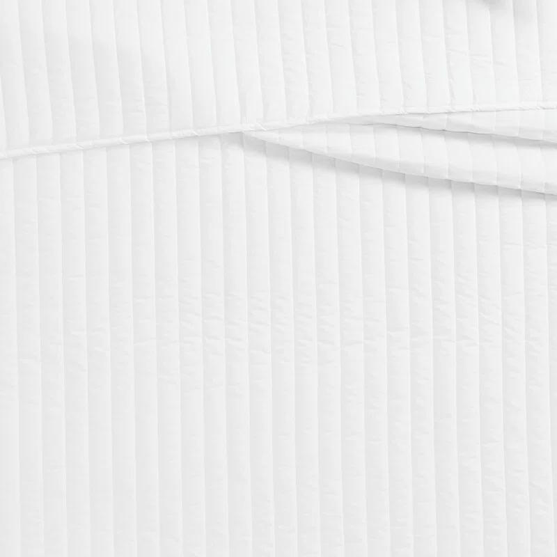 Brooklyn Loom Oversized Cotton Percale 3 Piece Quilt Set