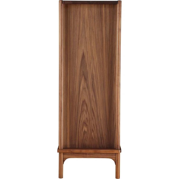 Walnut and Bamboo 45" Mid-Century Modern Gentleman's Chest