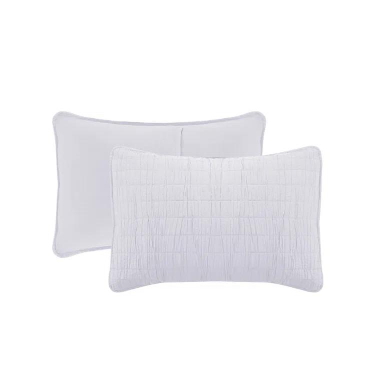Swift Home Ultra Soft Crinkle Washed Microfiber 3-Piece Quilt Set
