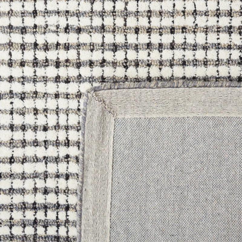 Latitude Run® Abstract Hand Tufted Wool Checkered Rug