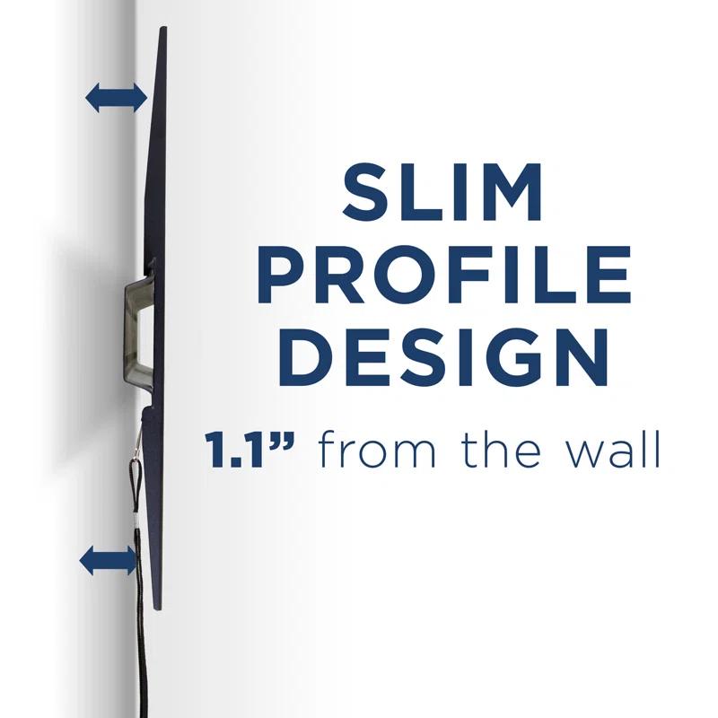 Mount-it Black Fixed Wall Mount for Holds up to 77 lbs