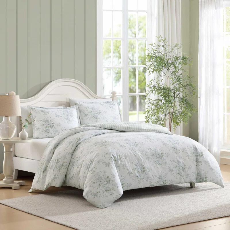 Laura Ashley Laura Ashley Arundel Cotton Reversible Grey Duvet Cover Set