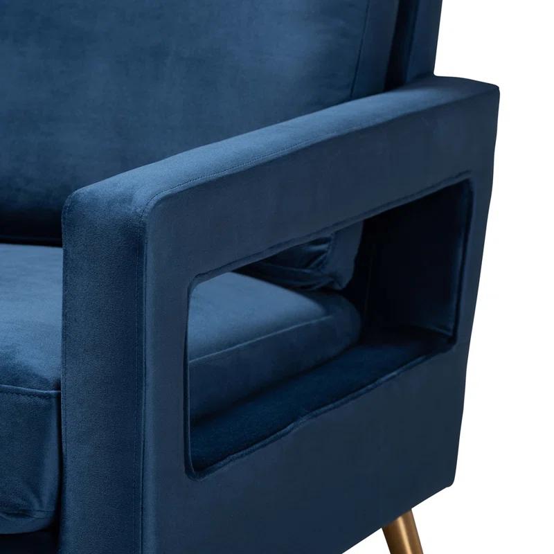 Everly Quinn Arbaaz Velvet Armchair