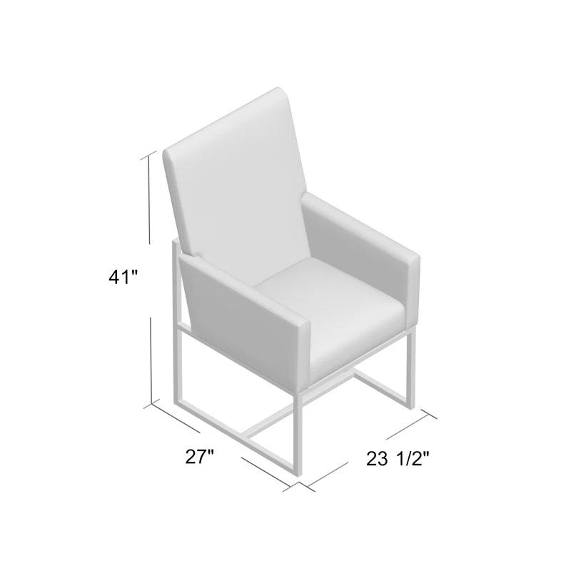 Orren Ellis Bejarano 18.9'' H Velvet Upholstered Metal Armchair