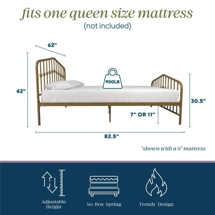 Novogratz Bushwick Metal Platform Bed